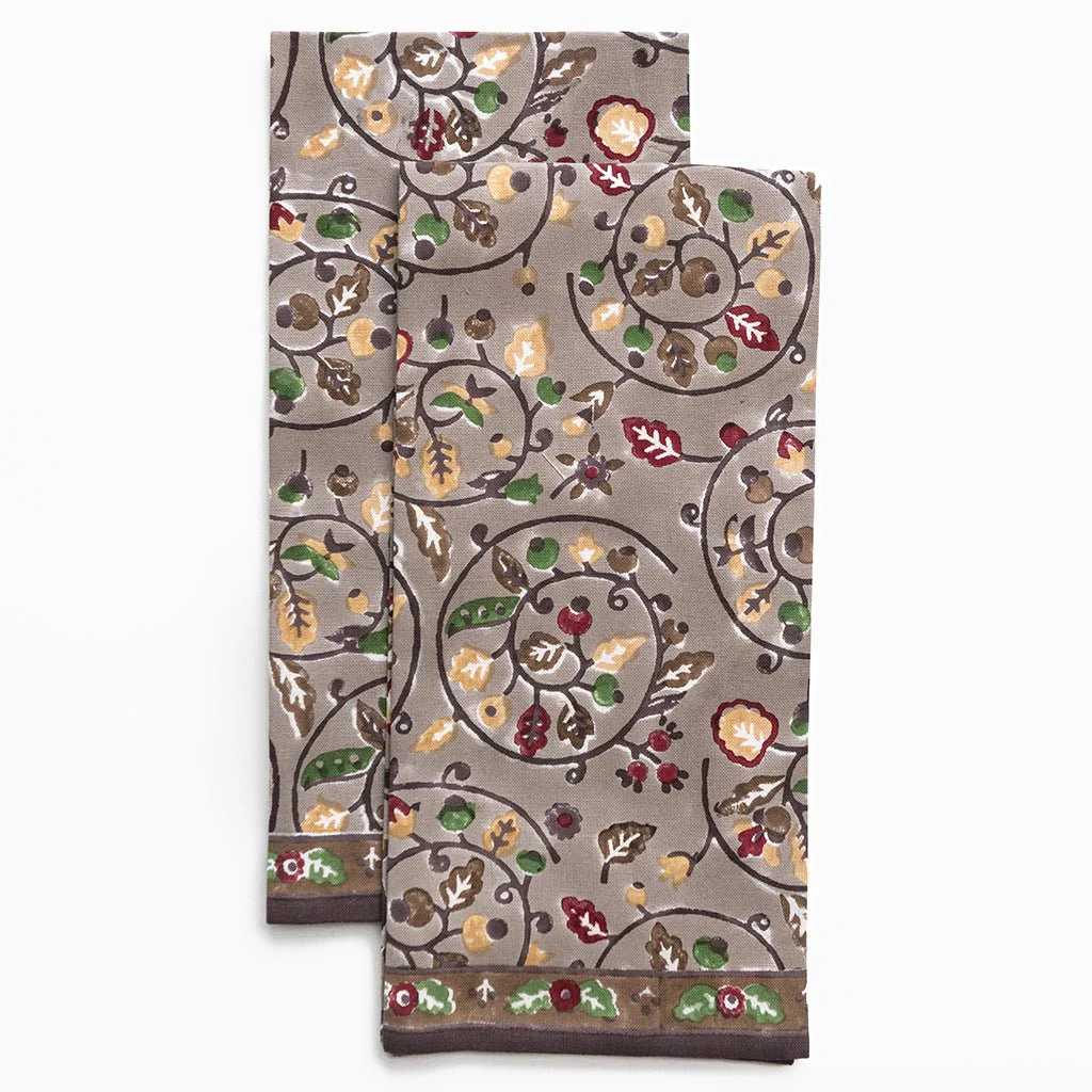 Acorn & Berries Tea Towels