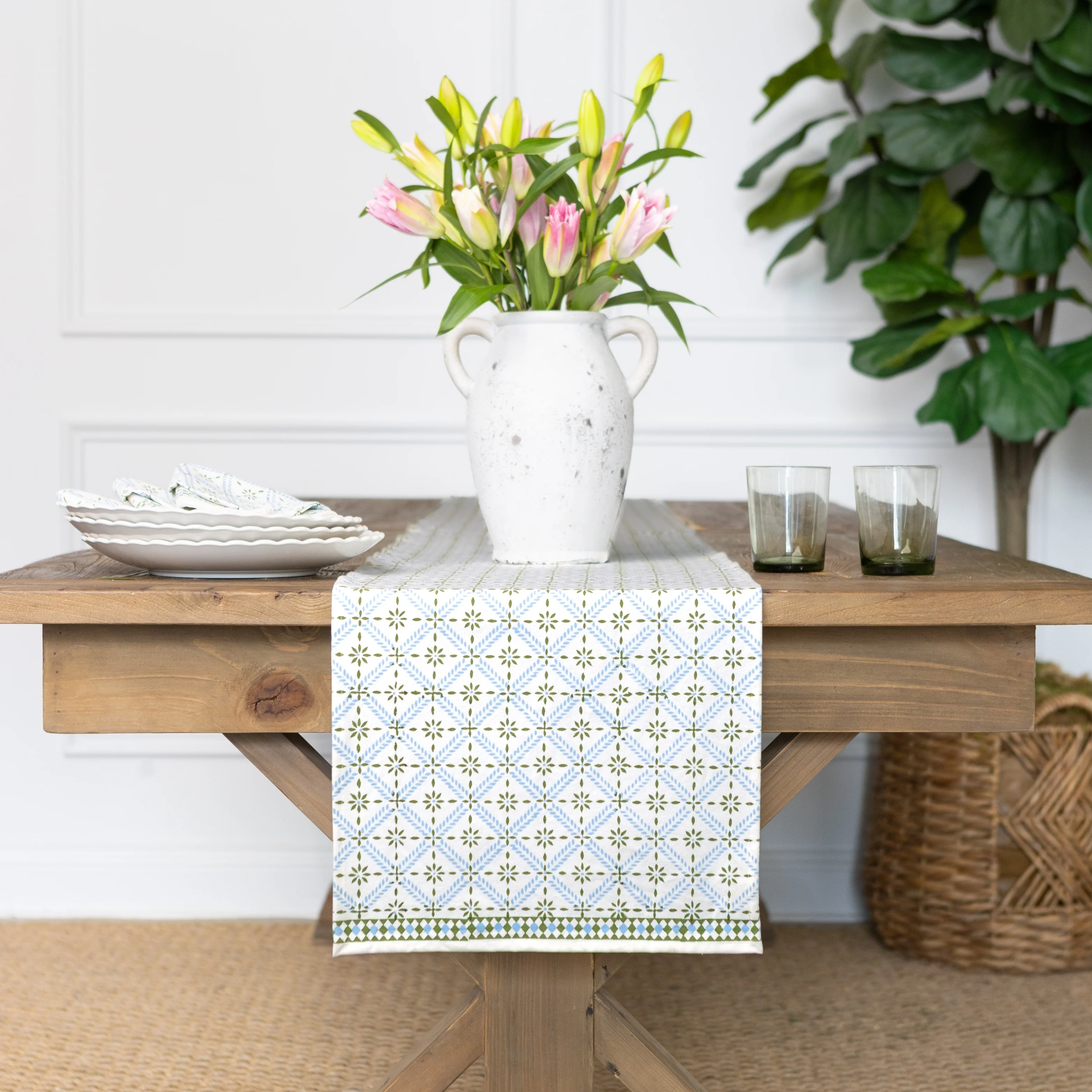 Ariel Okin Annie Gingham Table Runner
