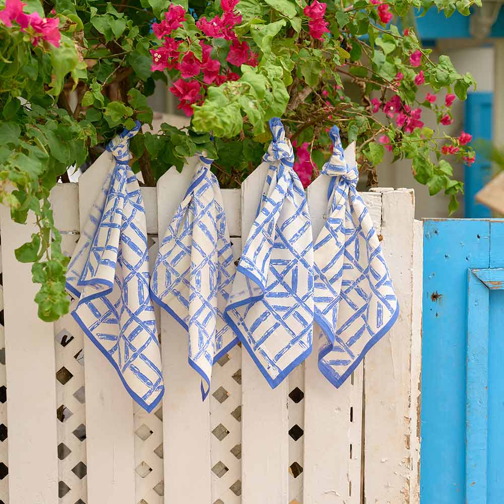 Blue Bamboo Napkin | Set of 4 - Image 4