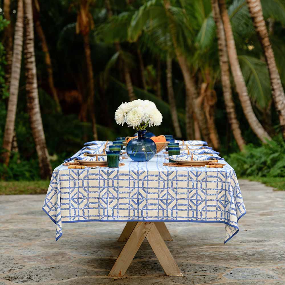 Blue Bamboo Tablecloth - Image 4