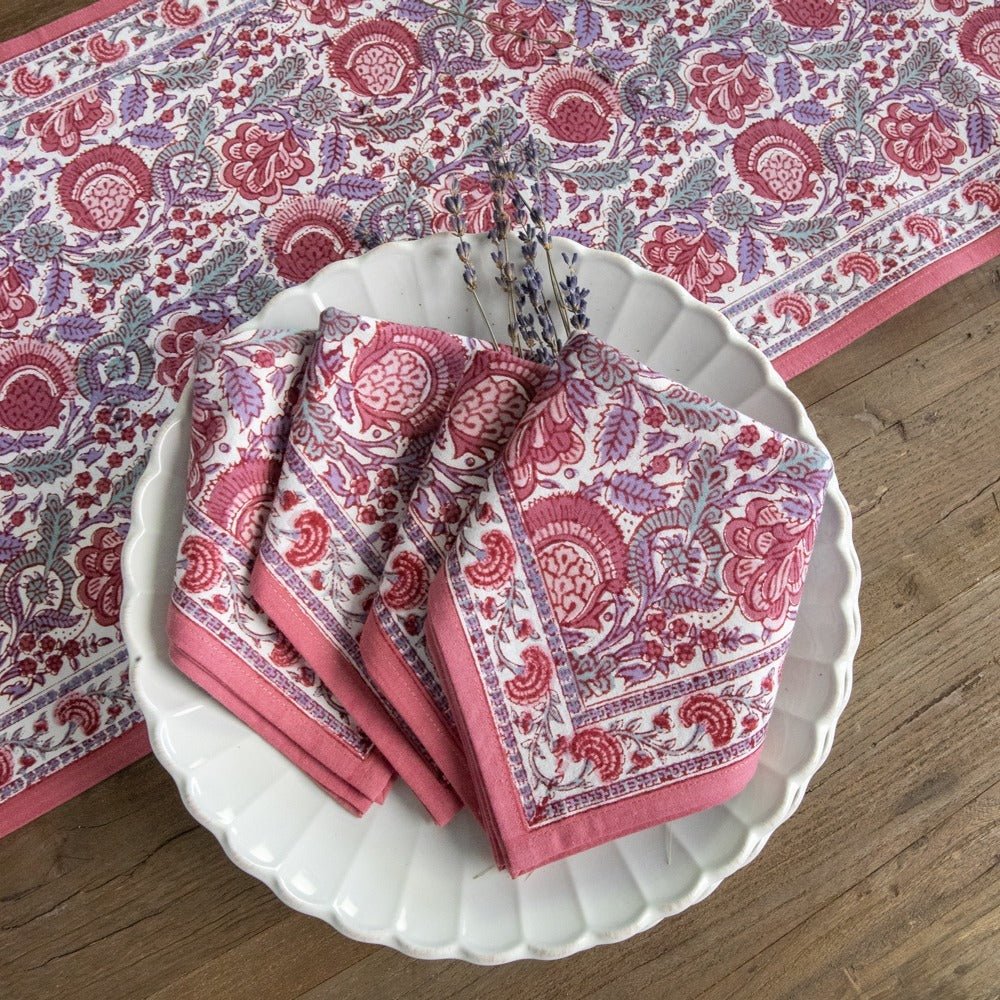 Bohemian Floral Dusty Rose Napkin | Set of 4 - Image 5