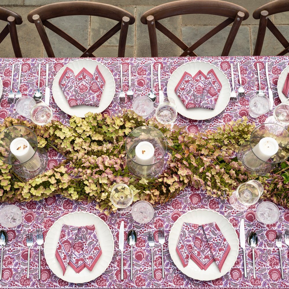 Bohemian Floral Dusty Rose Napkin | Set of 4 - Image 6