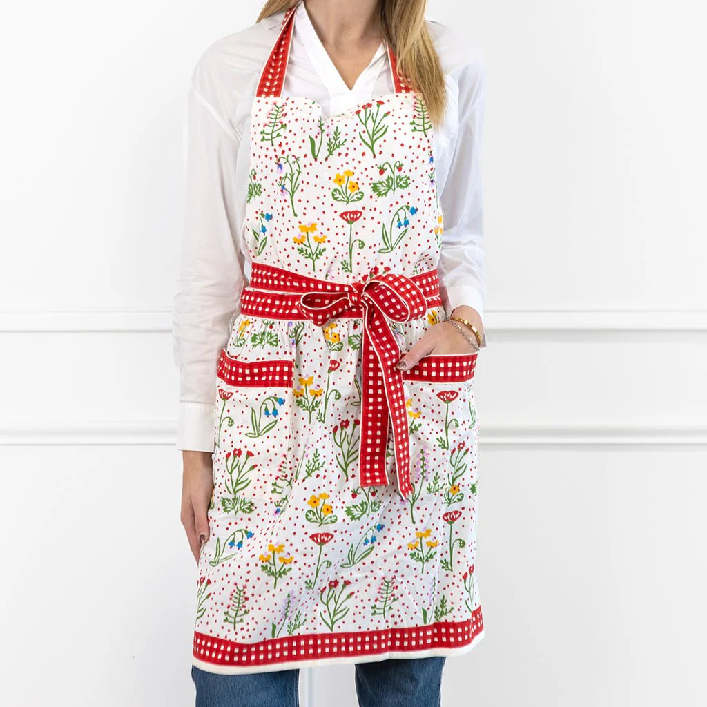 Botanical Garden Gingham Apron
