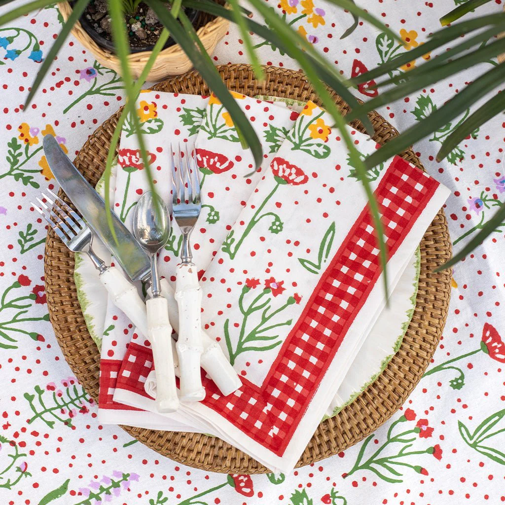Botanical Garden Gingham Napkin | Set of 4