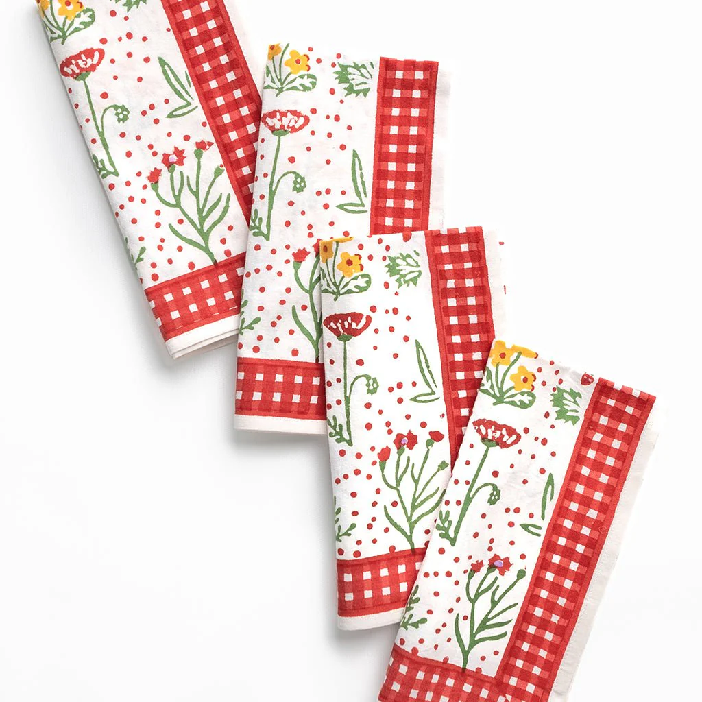 Botanical Garden Gingham Napkin | Set of 4 - Image 3