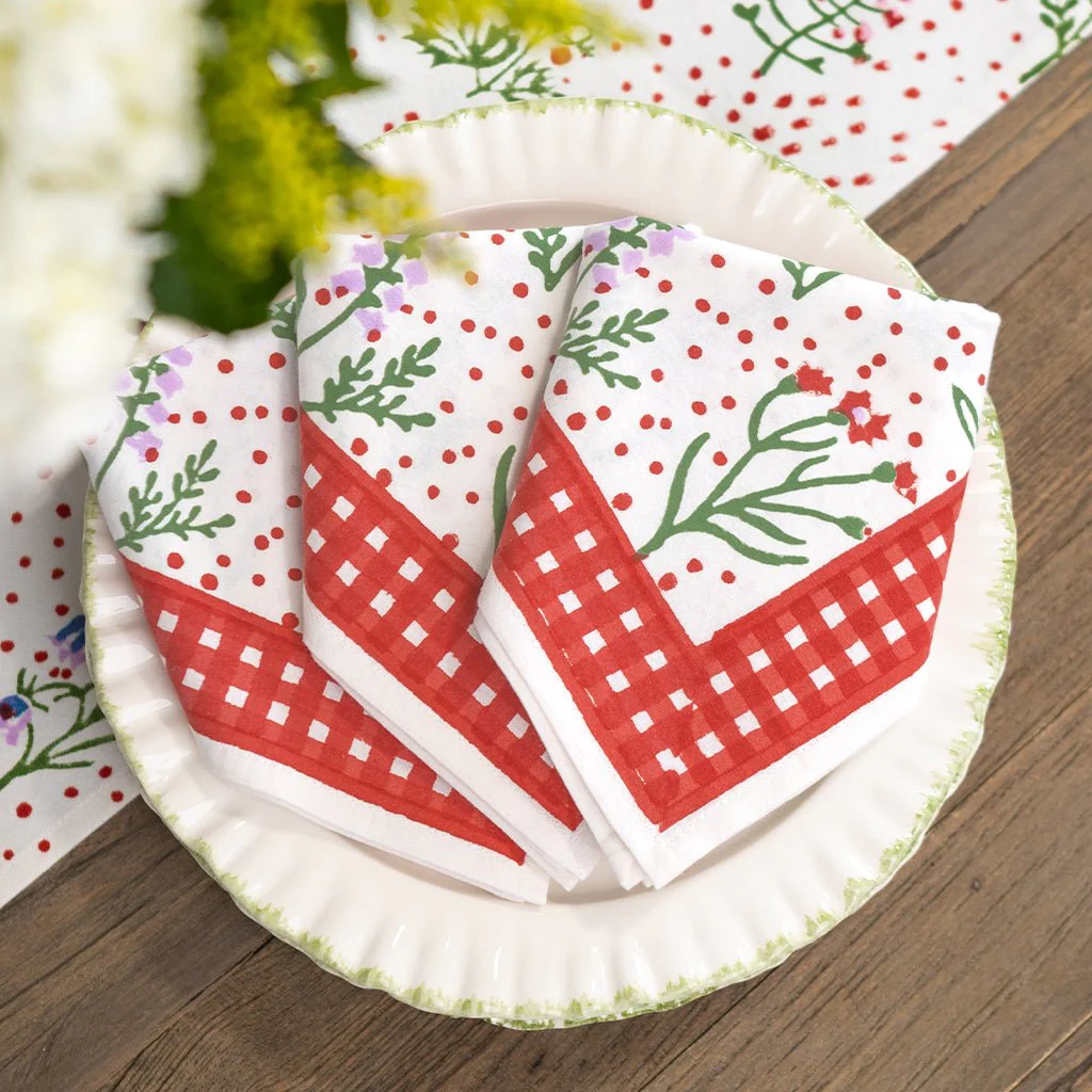 Botanical Garden Gingham Napkin | Set of 4 - Image 4