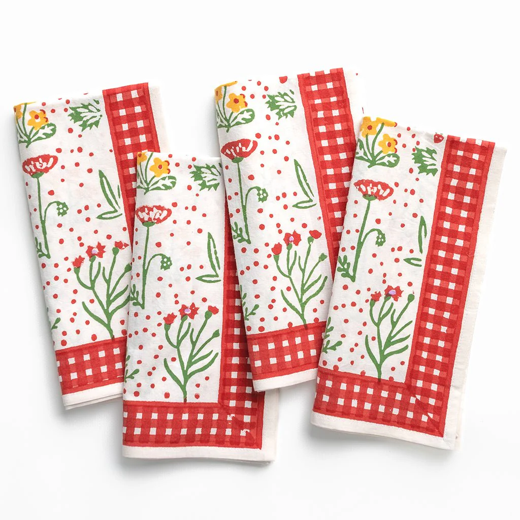 Botanical Garden Gingham Napkin | Set of 4 - Image 5