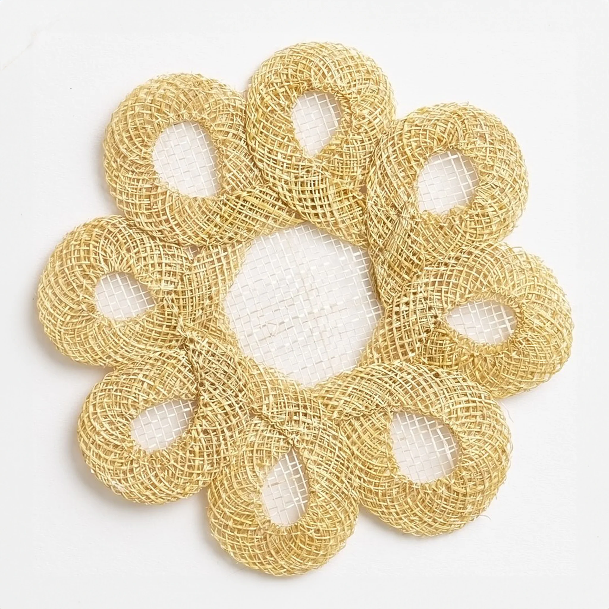 Buttercream Woven Doodles Coaster | Set of 4 - Image 2