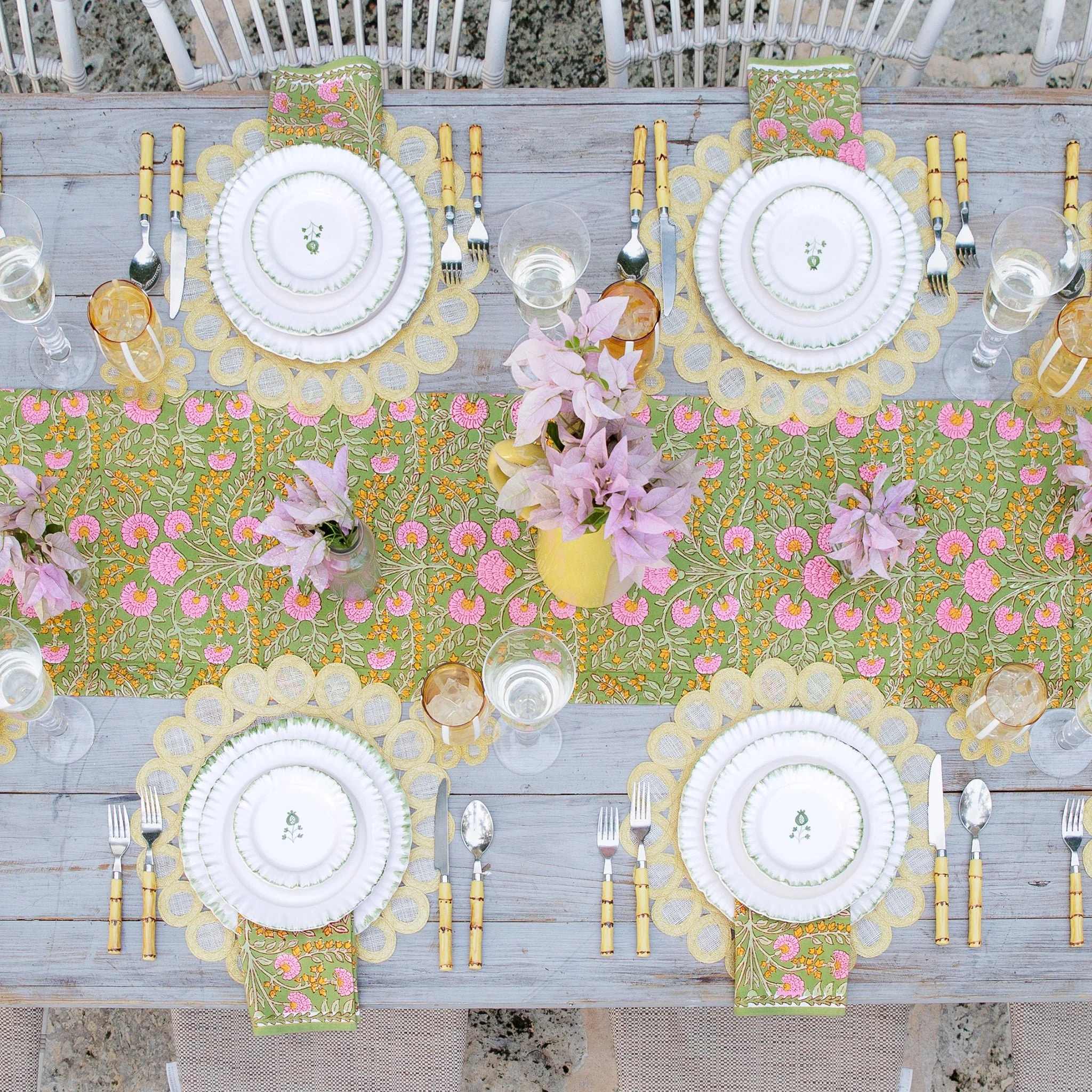 Cactus Flower Fern & Flamingo Table Runner - Image 3
