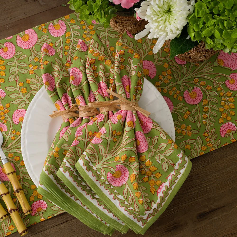 Cactus Flower Fern & Flamingo Napkin | Set of 4 - Image 4