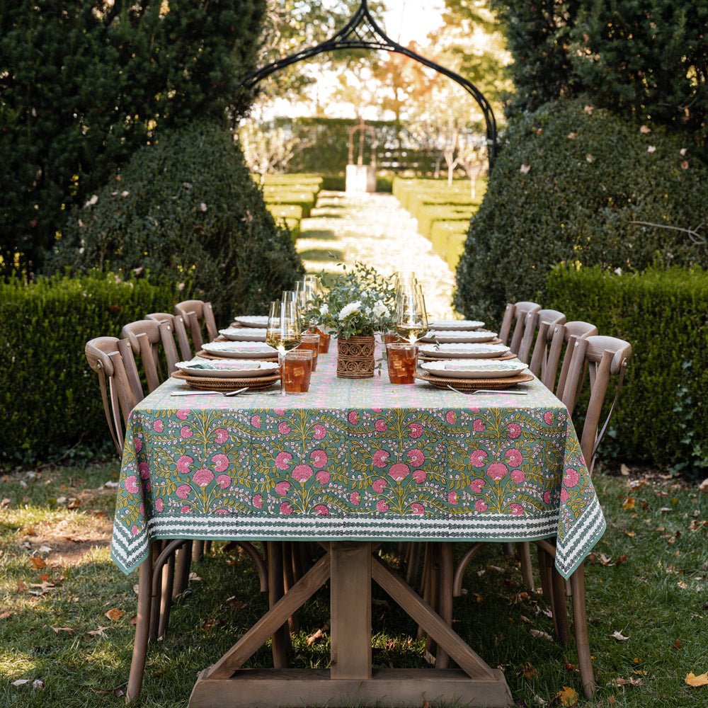 Cactus Flower Jade Tablecloth - Image 5