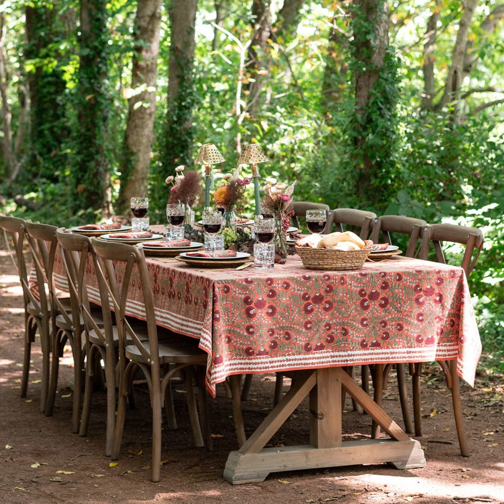 Cactus Flower Red Tablecloth - Image 3