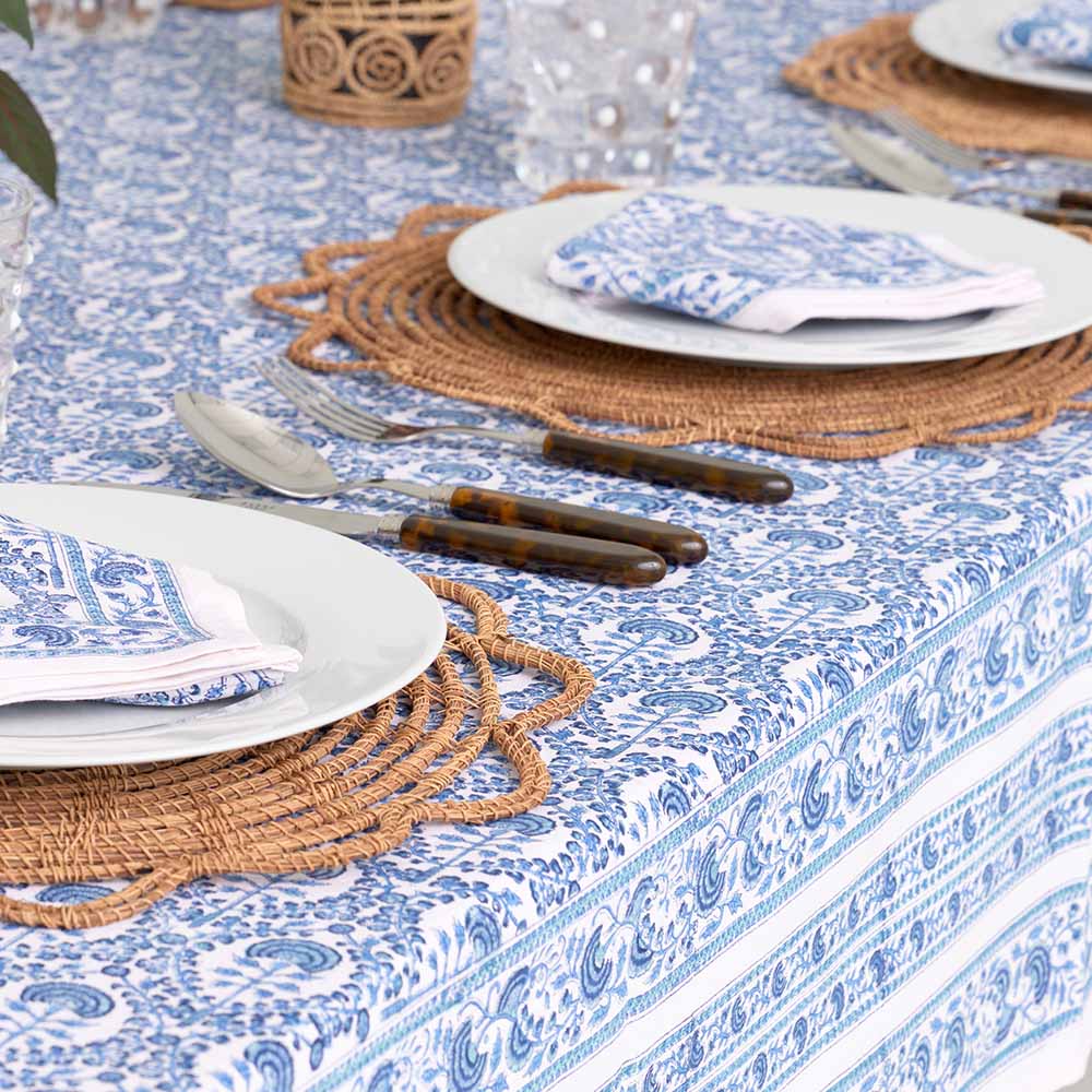 Caroline Blue Tablecloth - Image 5