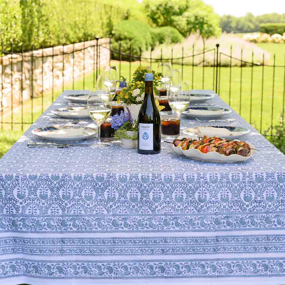 Caroline Blue Tablecloth - Image 8