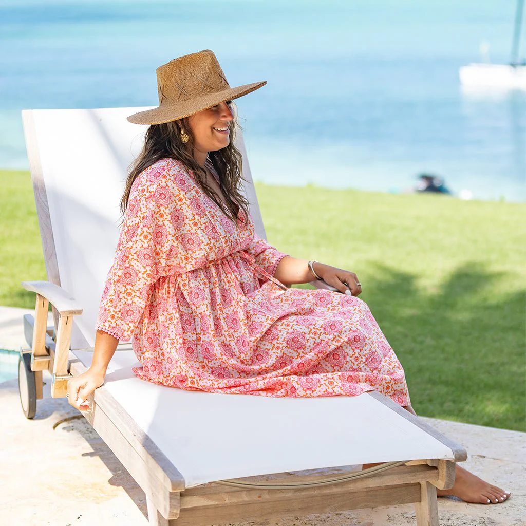 Celia Citrus Caftan Coverup