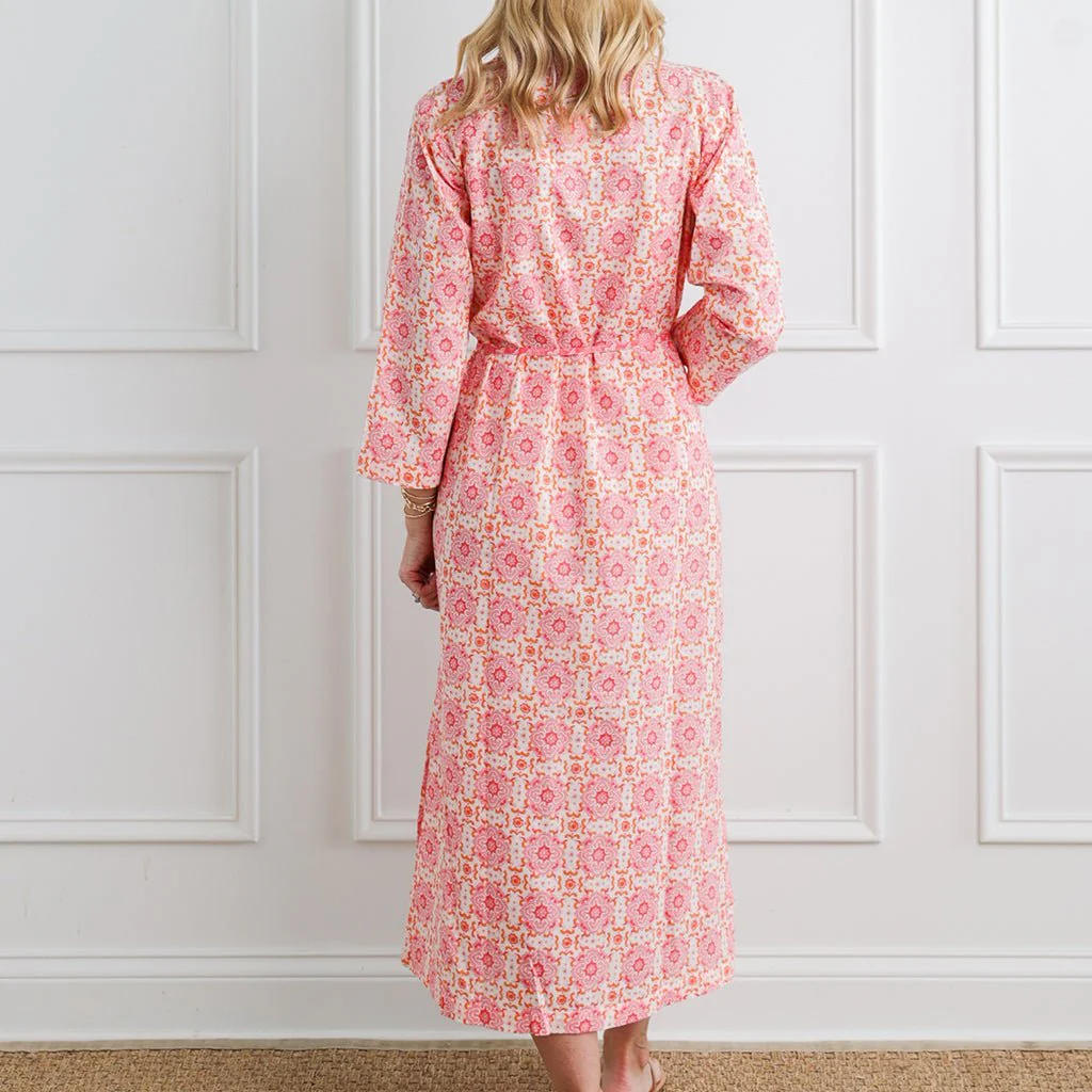 Celia Citrus Long Button Down Dress - Image 4