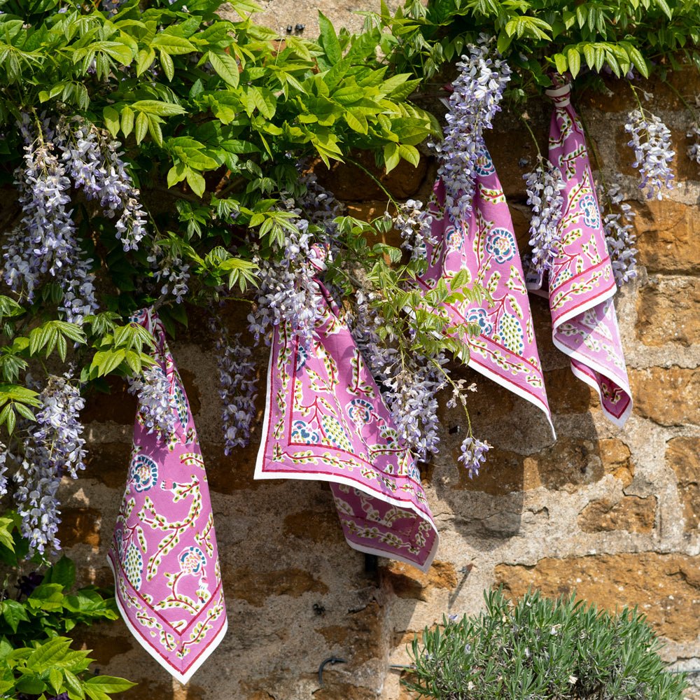 Climbing Dahlia Lilac Napkin | Set of 4 - Image 4