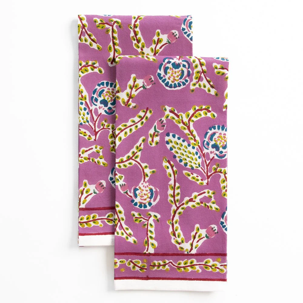 Climbing Dahlia Lilac Tea Towels
