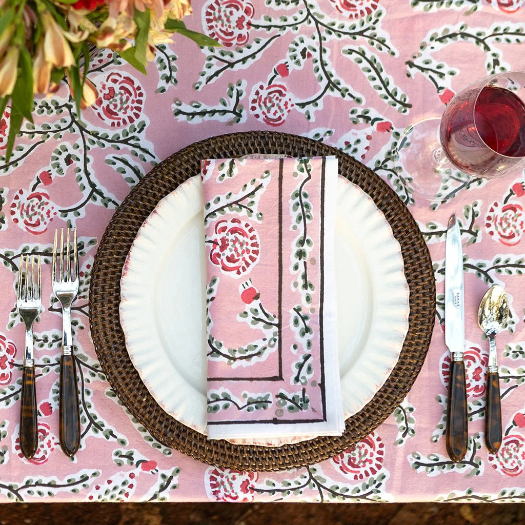 Climbing Dahlia Rose Napkin | Set of 4 - Image 4