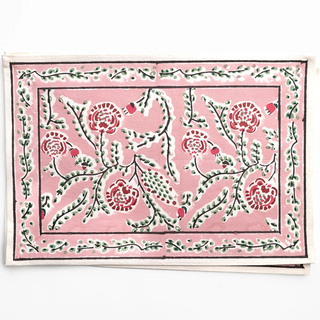 Climbing Dahlia Rose Placemat | Set of 4 - Image 2