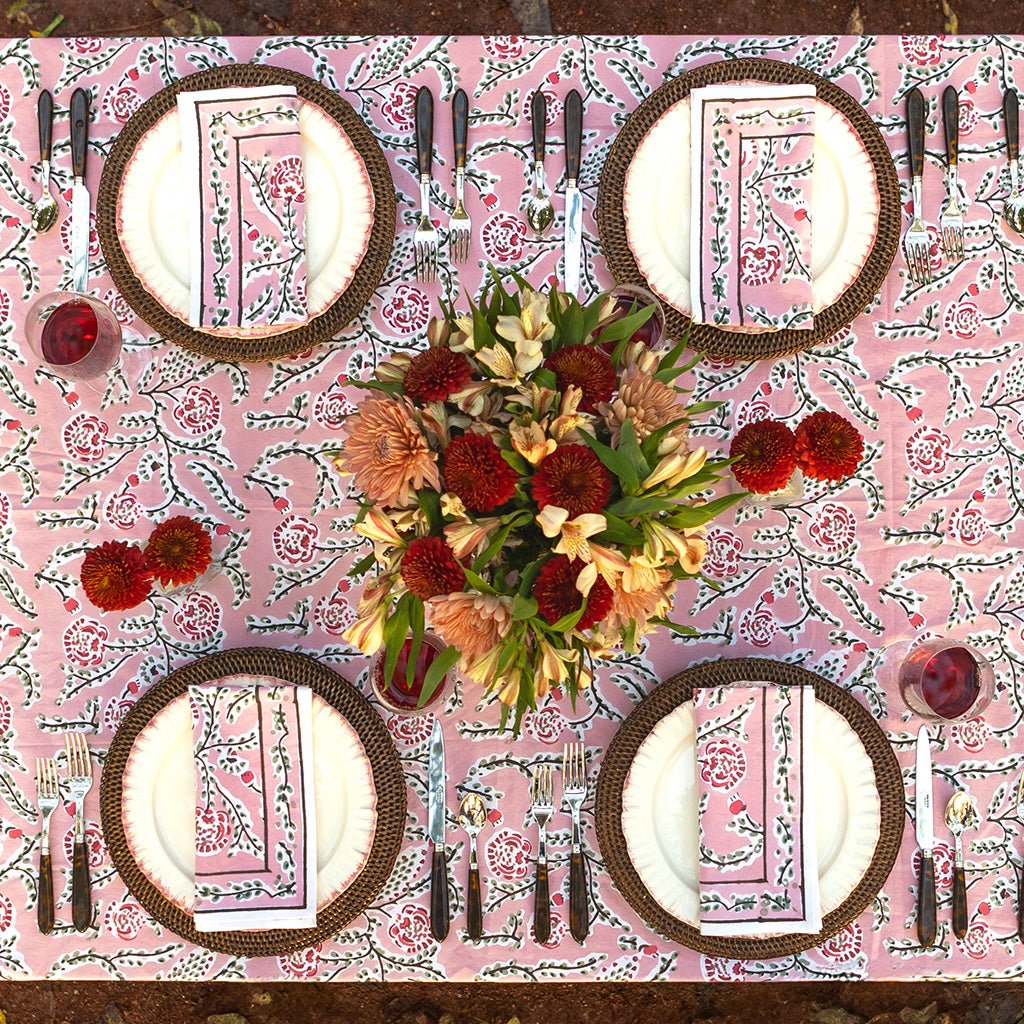 Climbing Dahlia Rose Tablecloth - Image 2