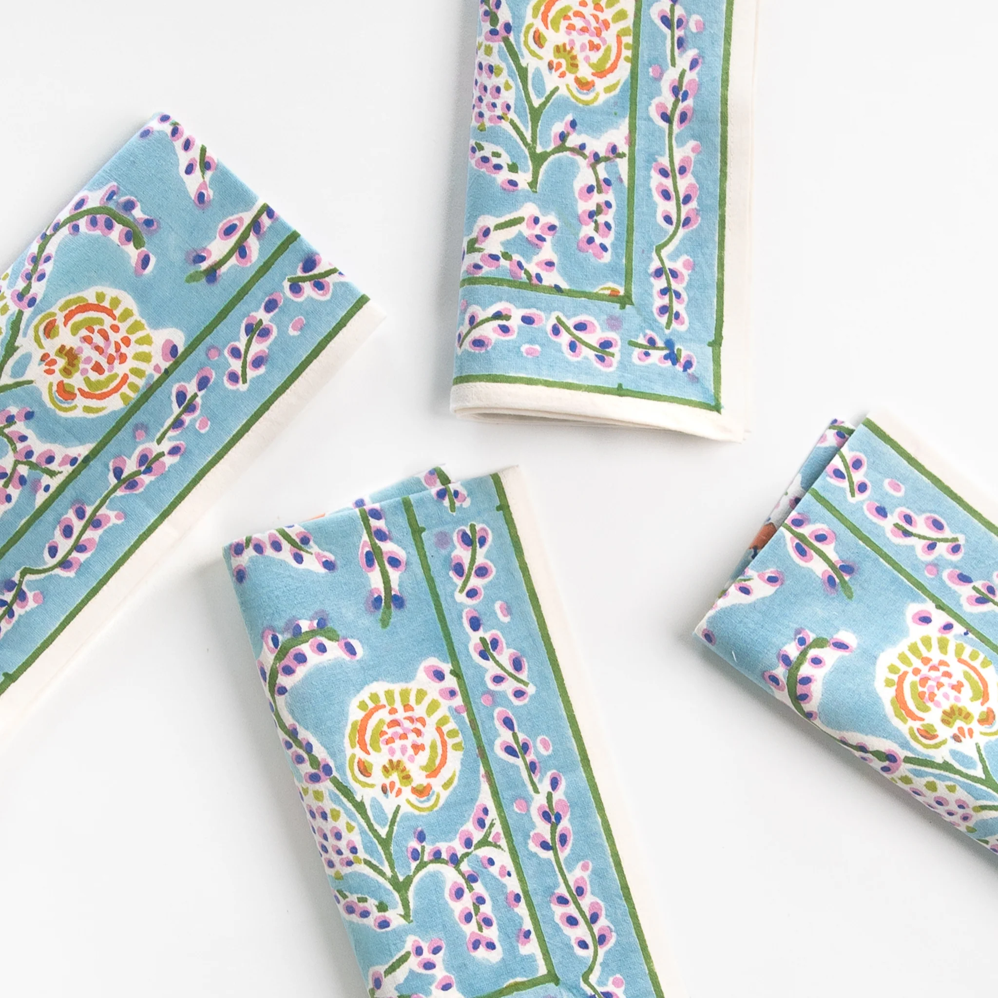 Climbing Dahlia Sky Blue Napkin | Set of 4 - Image 5