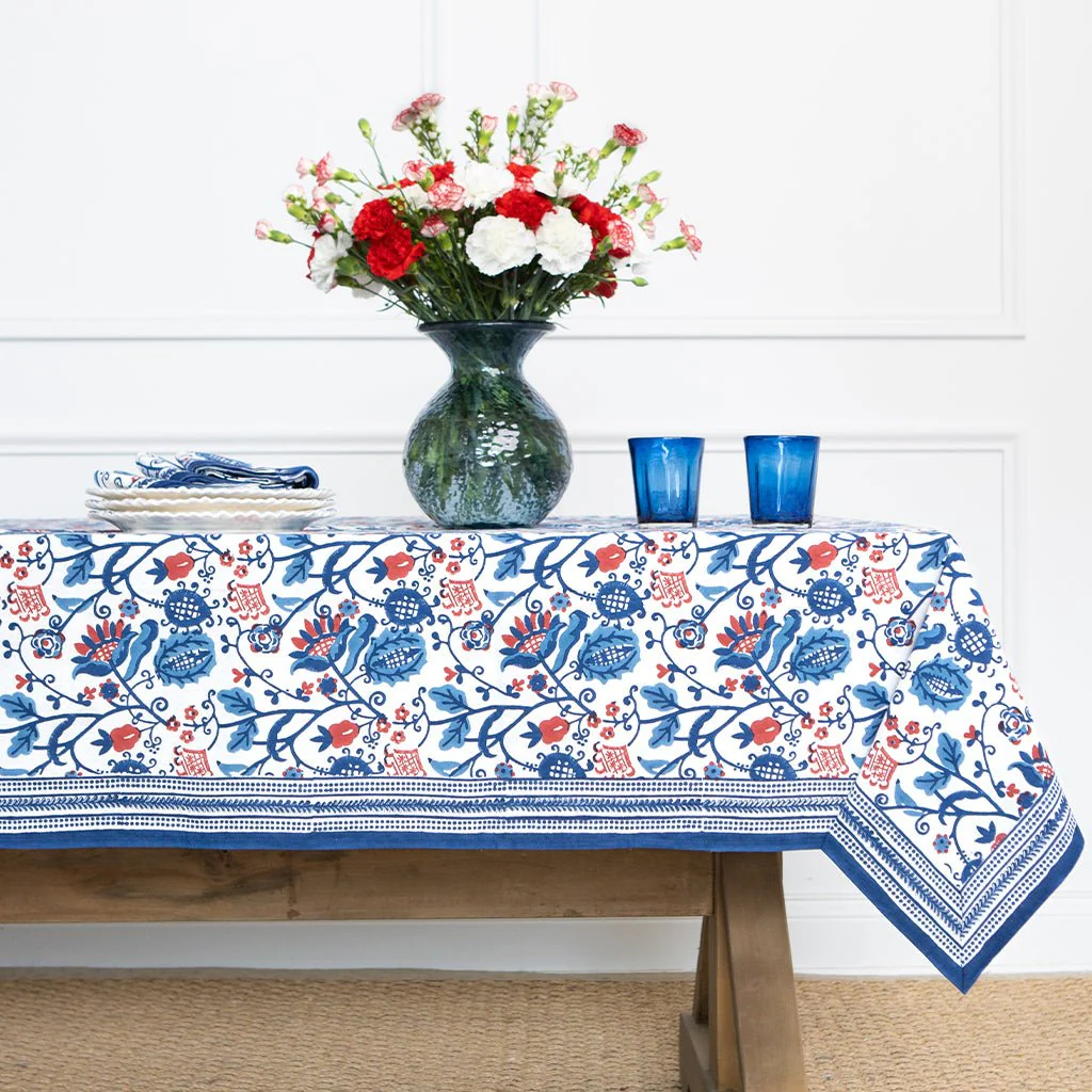 Con Con Red & Blue Tablecloth - Image 3