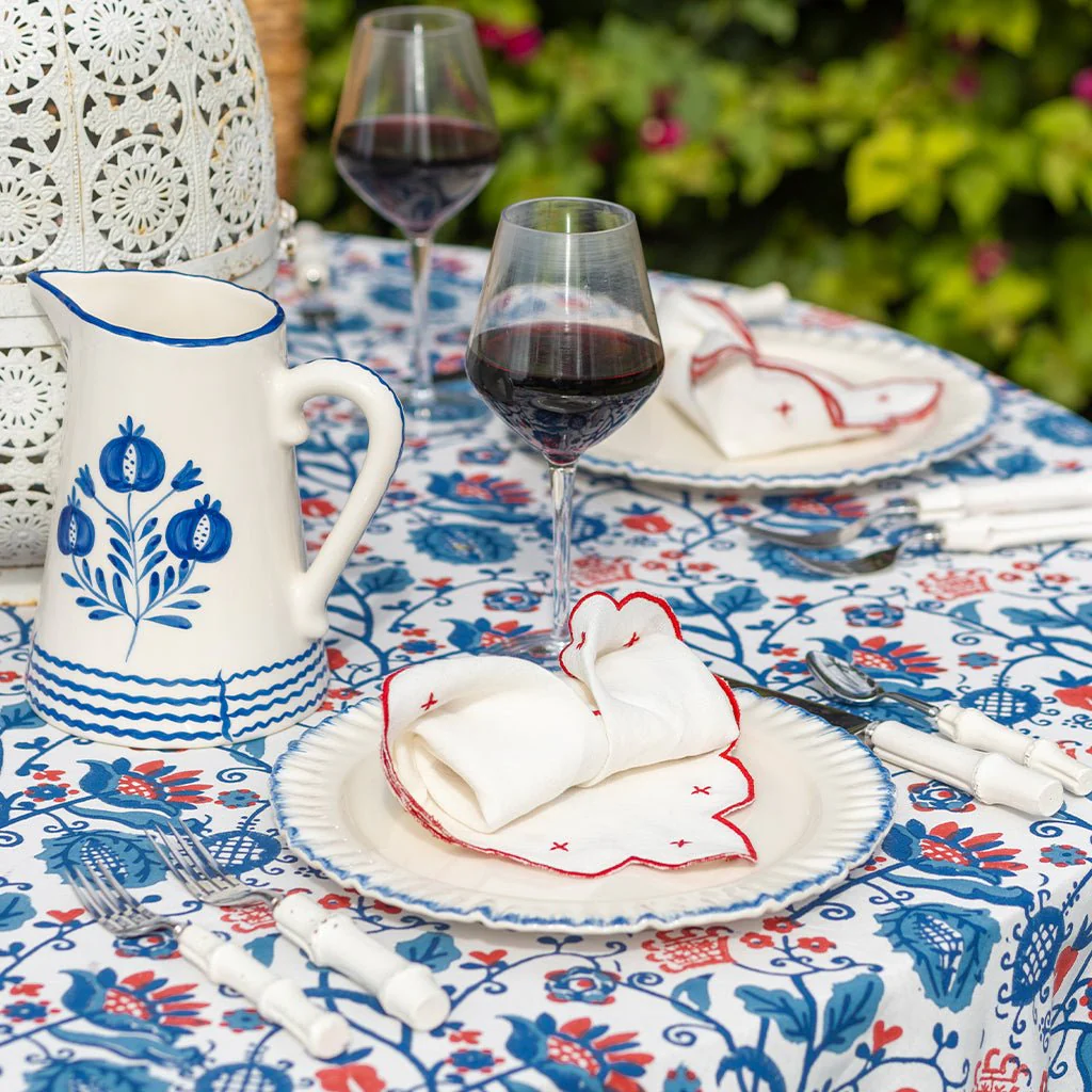 Con Con Red & Blue Tablecloth - Image 4