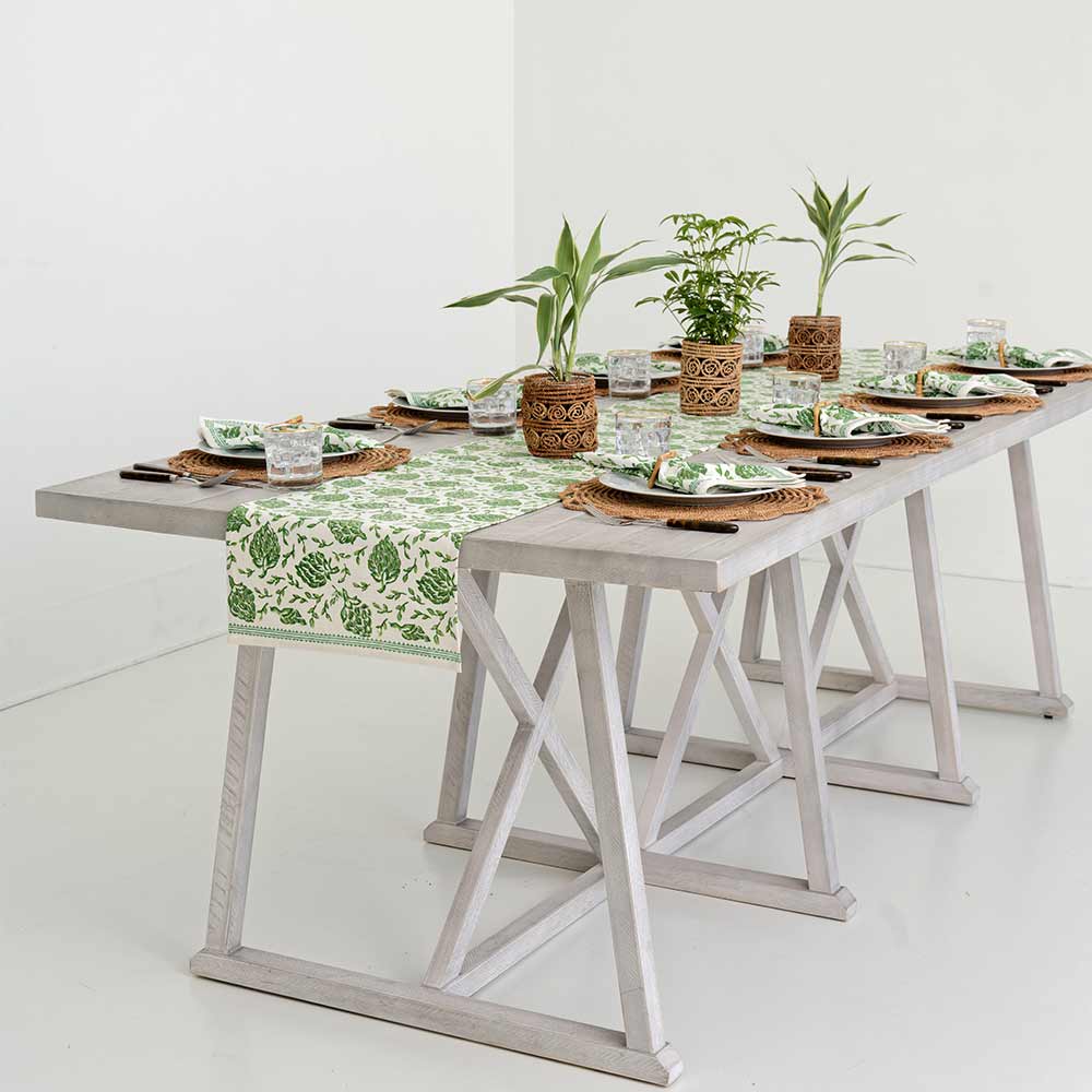 Dancing Artichokes Green Table Runner - Image 4