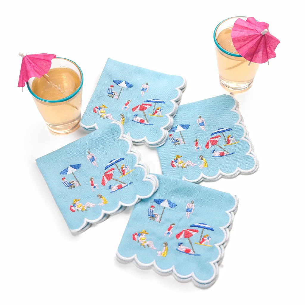 Day at the Beach Cocktail Napkin | Set of 4 - Image 2