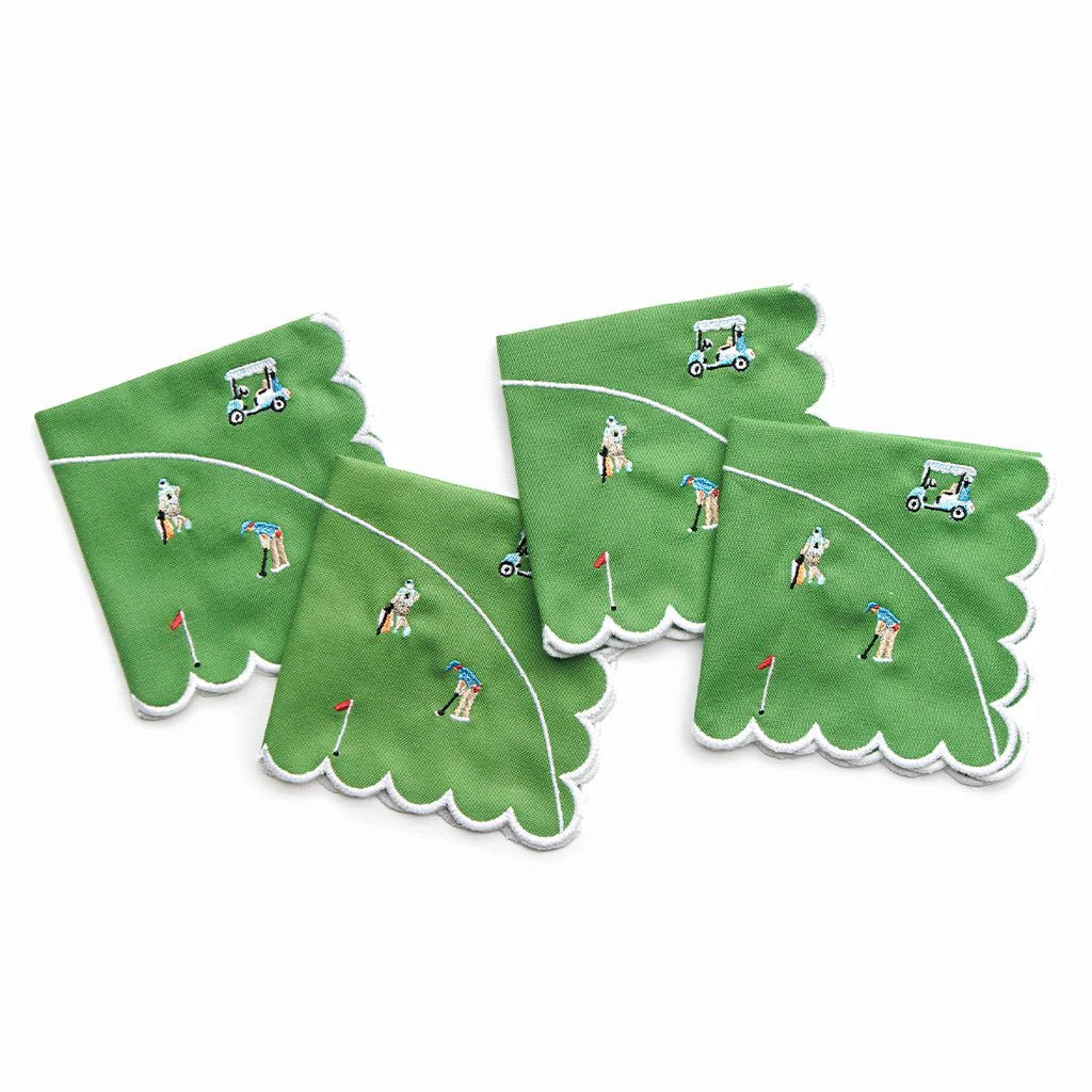 Day at the Golf Course Cocktail Napkin | Set of 4 - Image 3