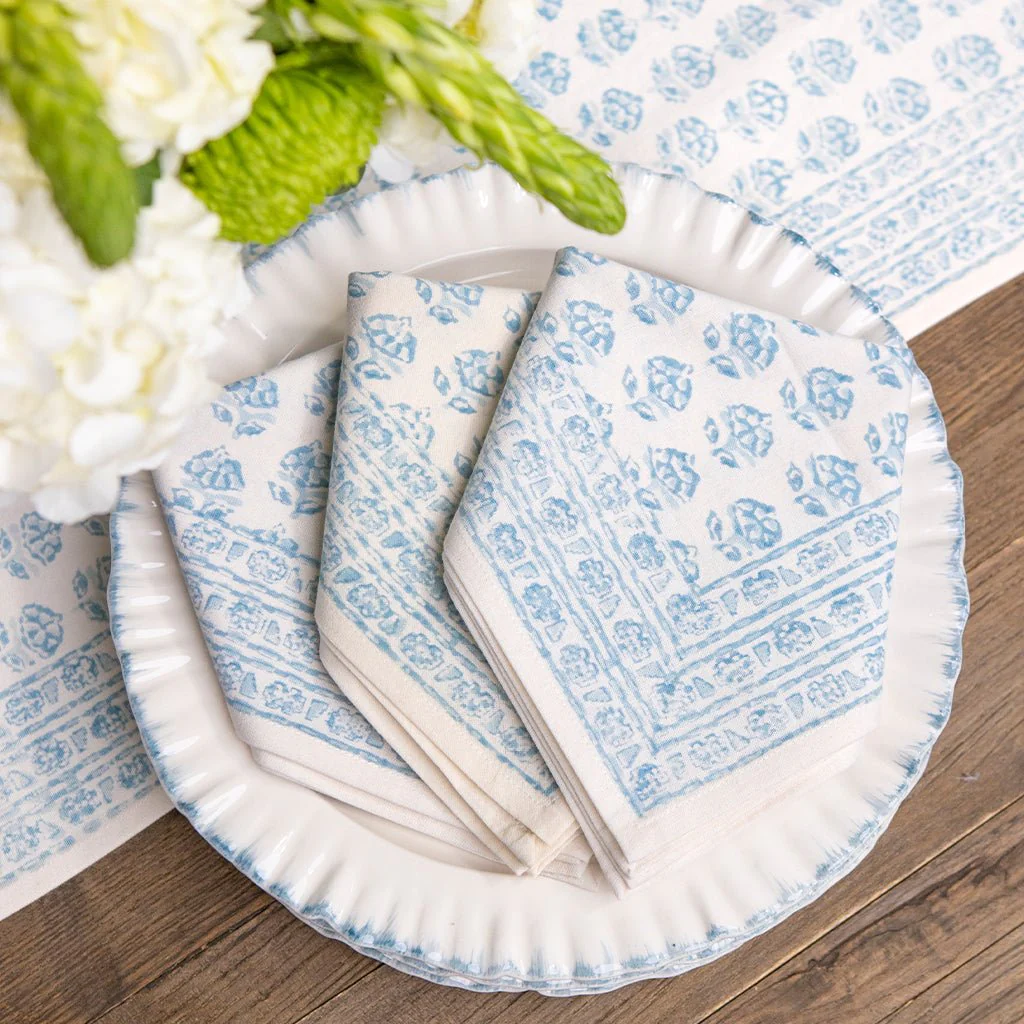 Elise Aqua Napkin | Set of 4 - Image 2