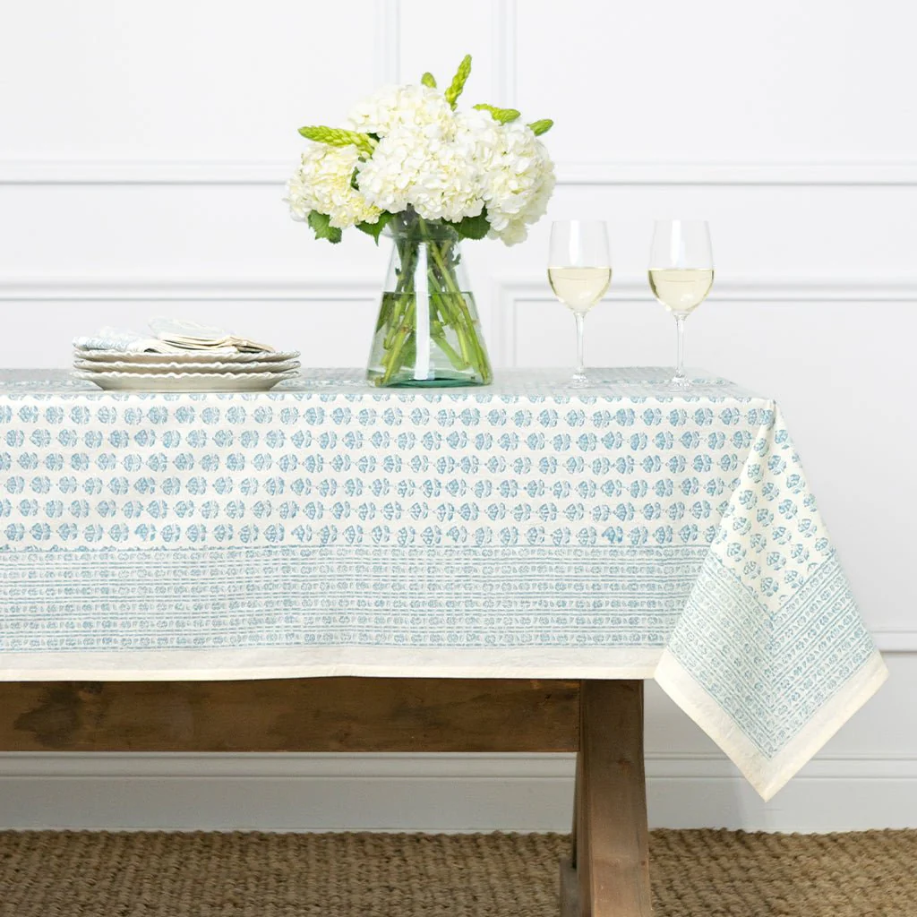 Elise Aqua Tablecloth - Image 3