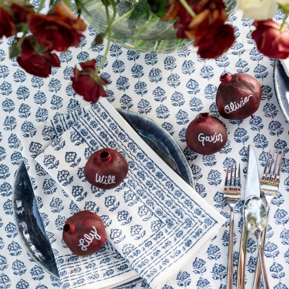 Elise Blue Napkins | Set of 4 - Image 3