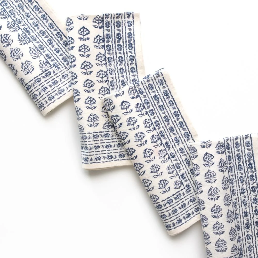 Elise Blue Napkins | Set of 4 - Image 4