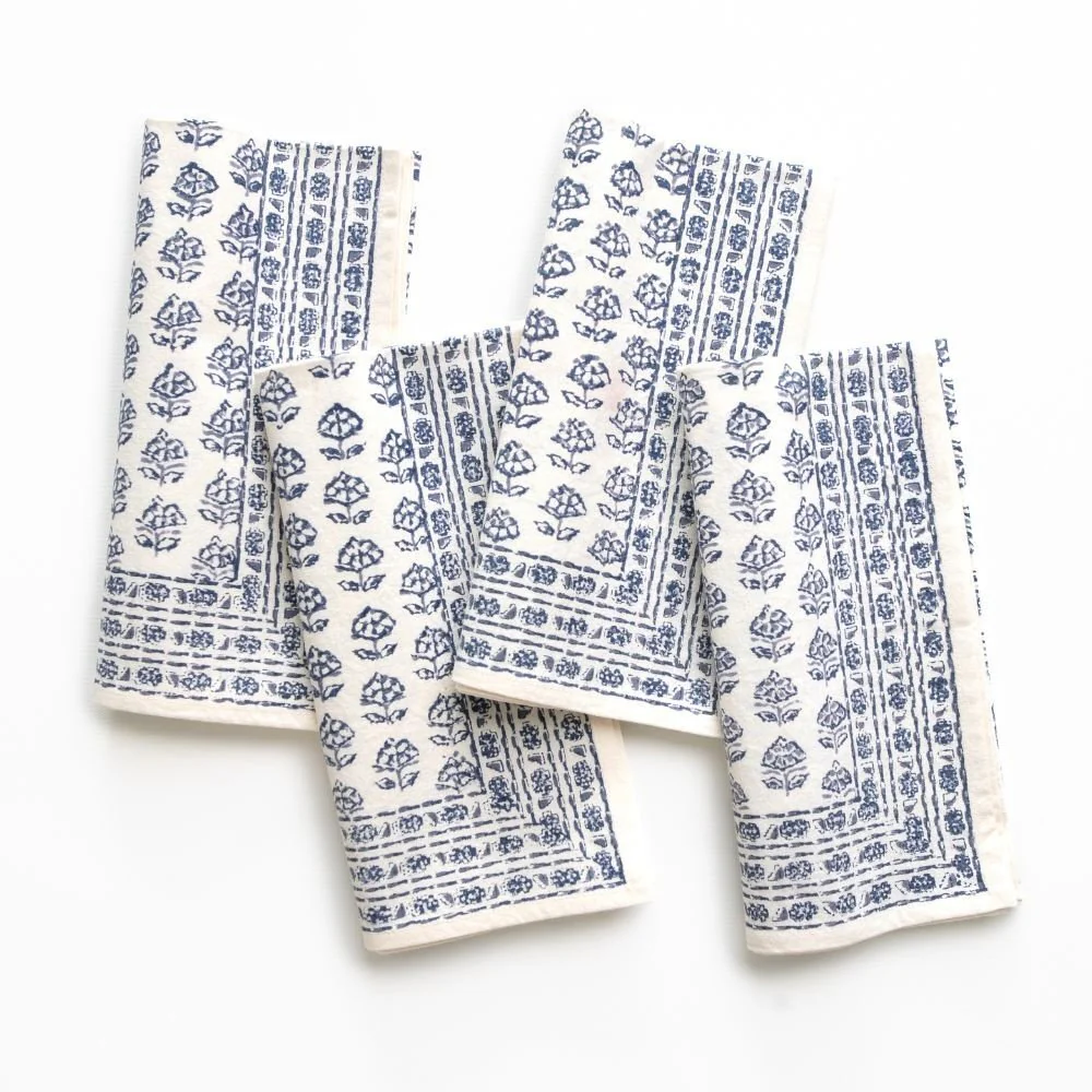 Elise Blue Napkins | Set of 4 - Image 6