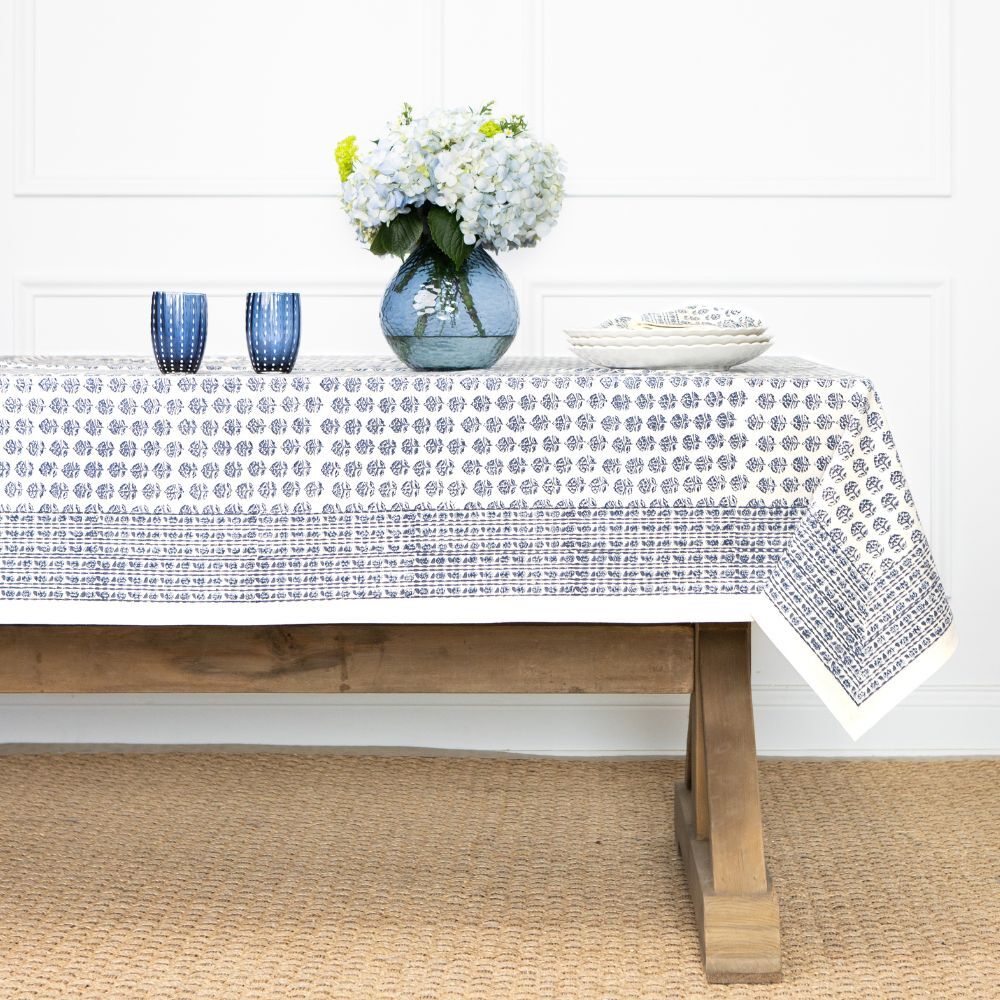 Elise Blue Tablecloth - Image 3