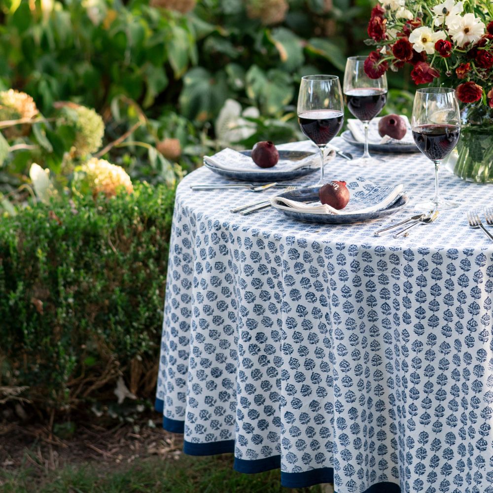Elise Blue Tablecloth - Image 4
