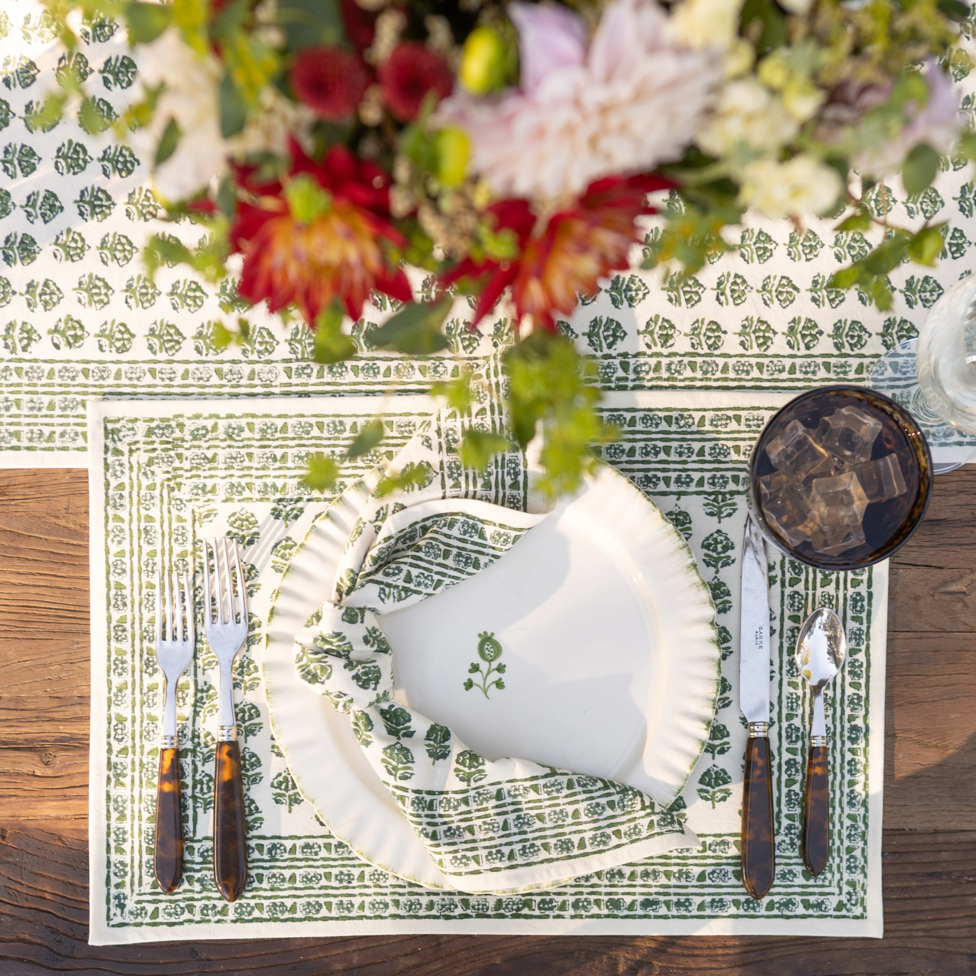 Elise Green Napkin | Set of 4 - Image 4