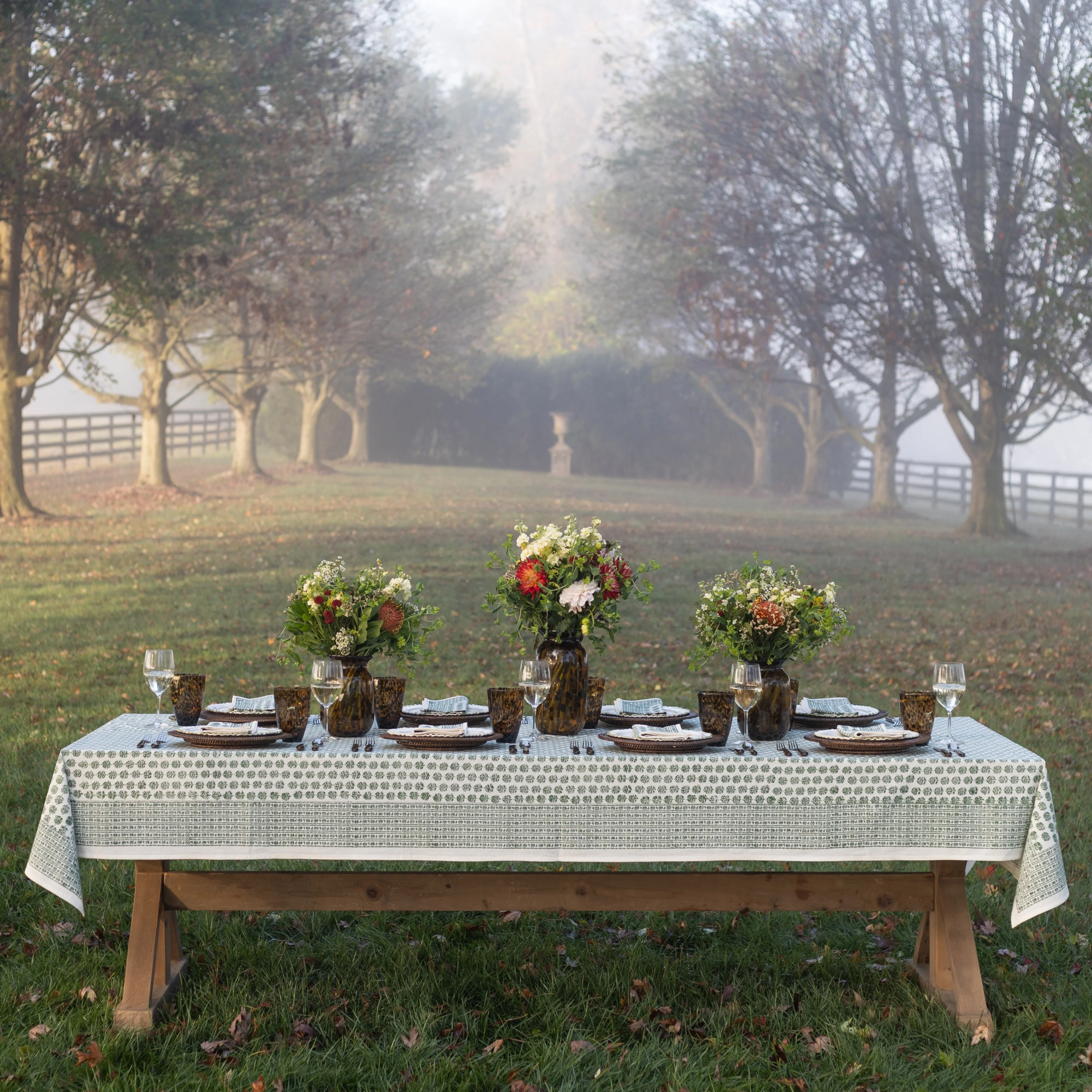 Elise Green Tablecloth