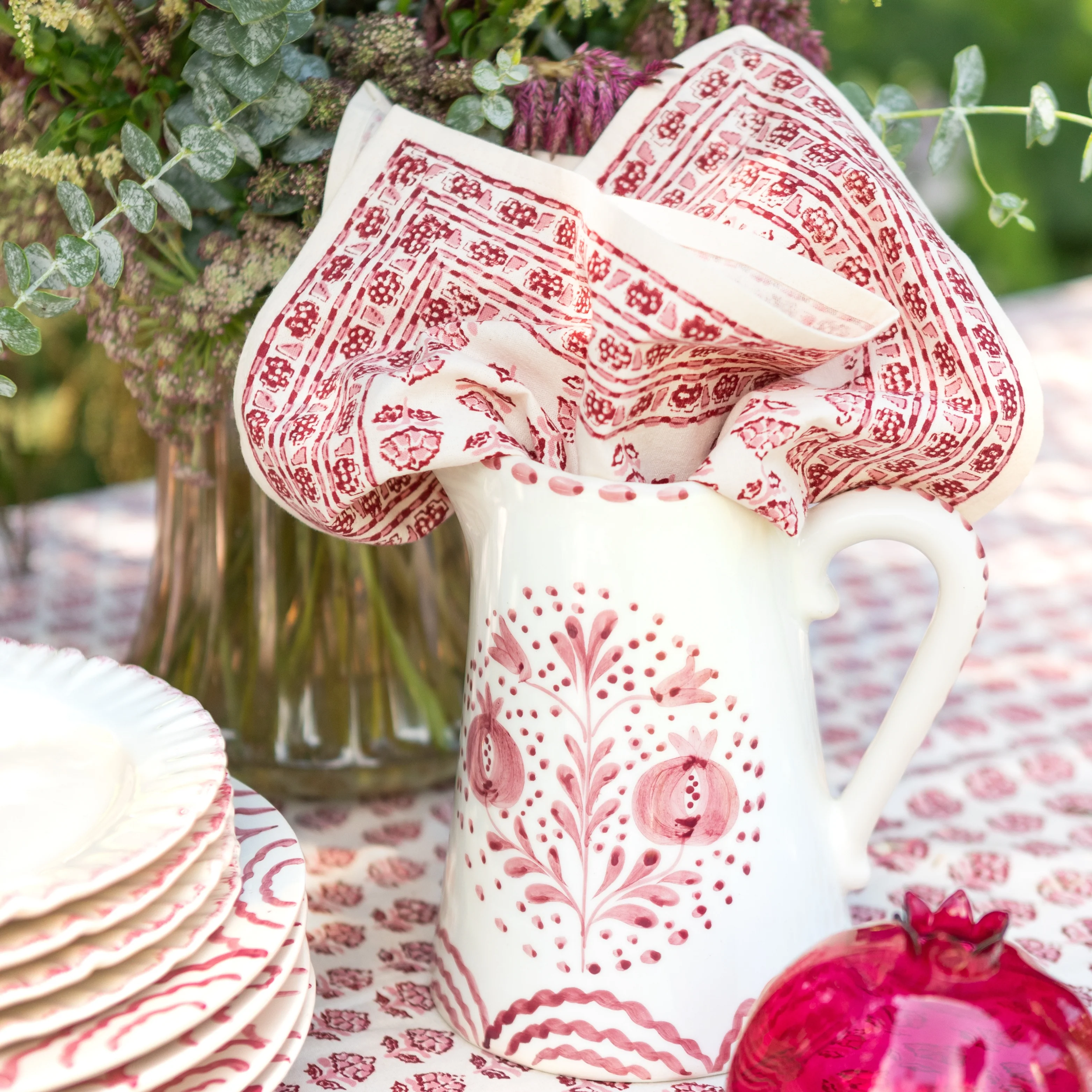 Pomegranate Duet Rose Pitcher - Image 3