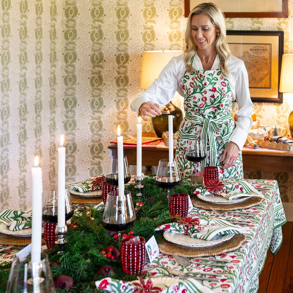 Emma Red & Green Apron - Image 5
