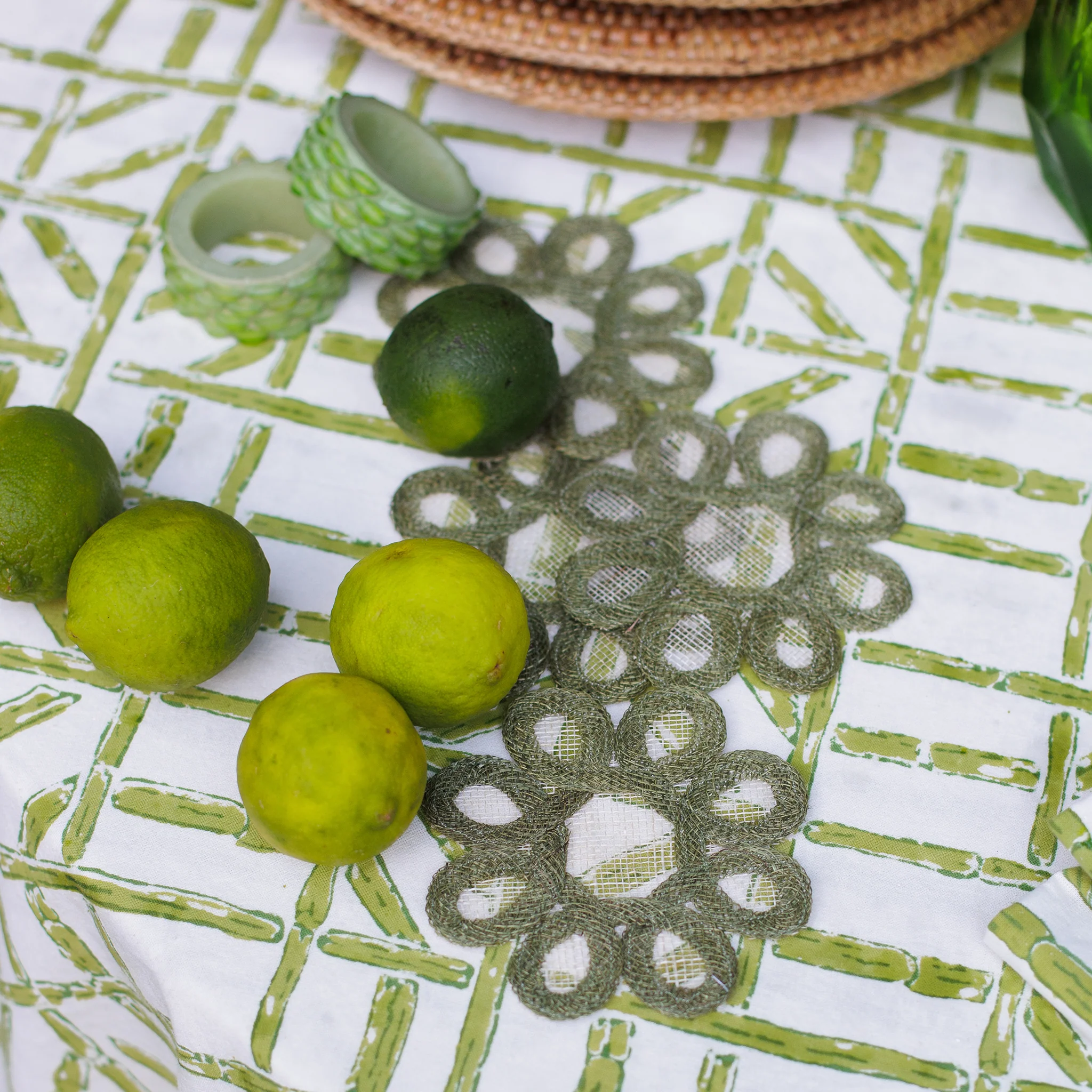 Fern Woven Doodles Coaster | Set of 4 - Image 3