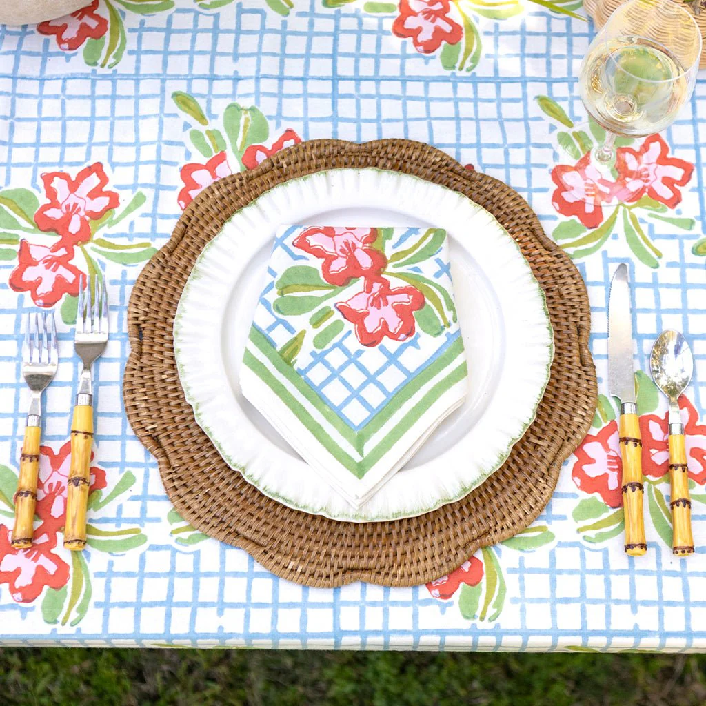 Floral Gingham Napkin | Set of 4