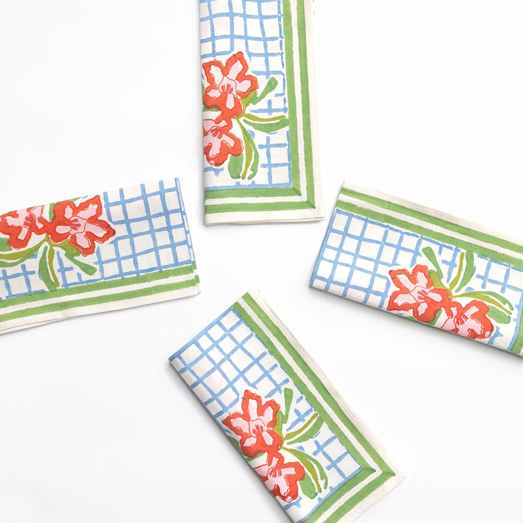 Floral Gingham Napkin | Set of 4 - Image 2