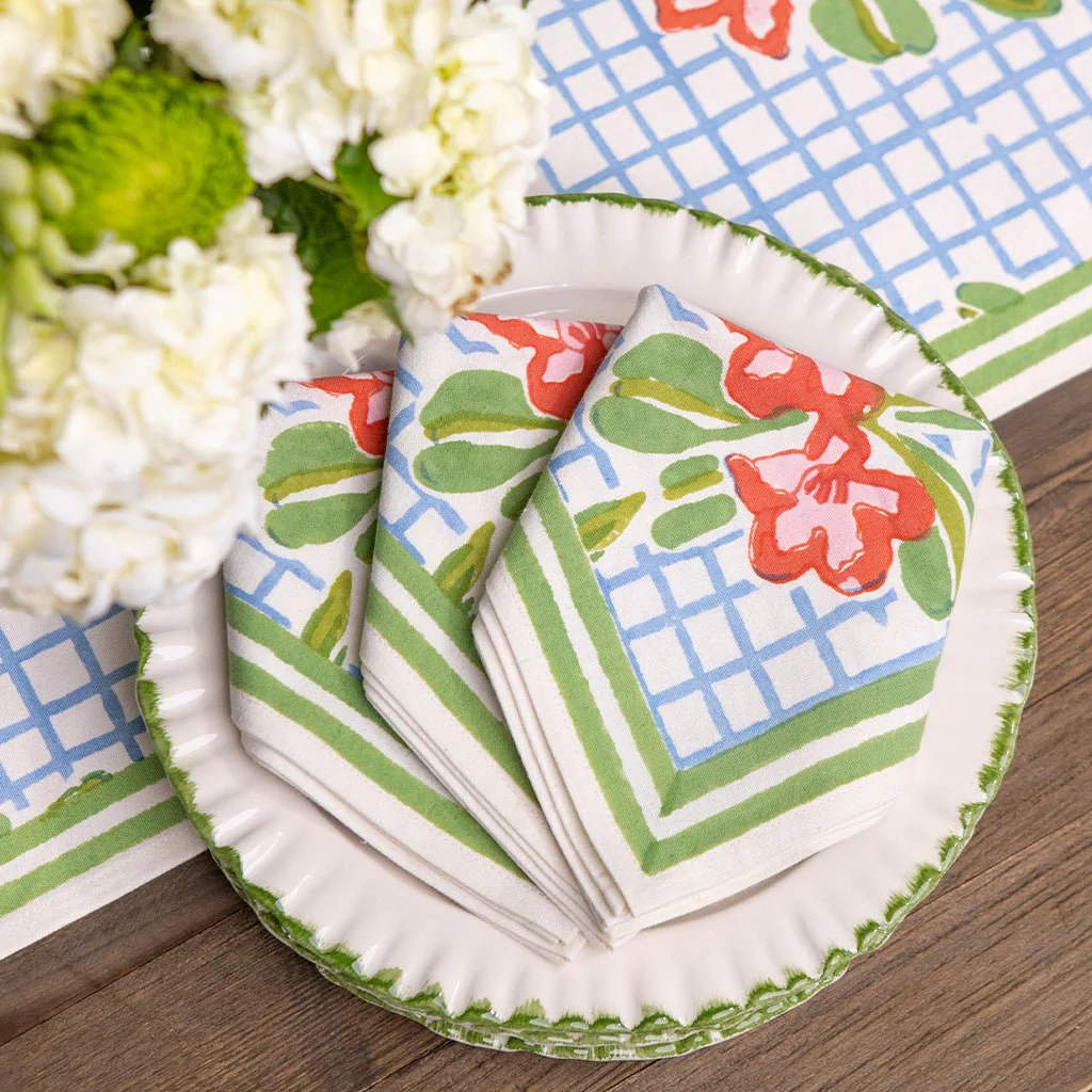 Floral Gingham Napkin | Set of 4 - Image 5