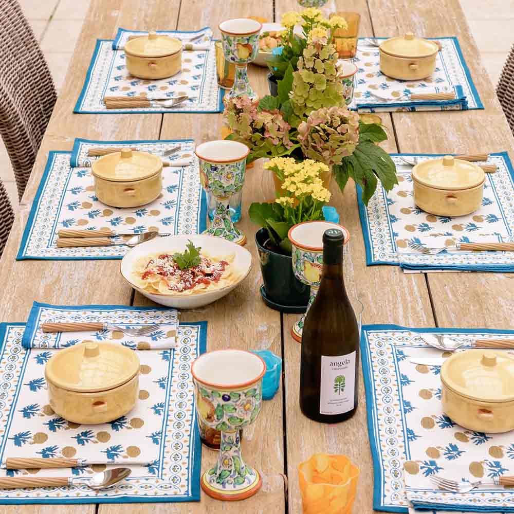Gaya Teal & Marigold Placemat | Set of 4 - Image 4