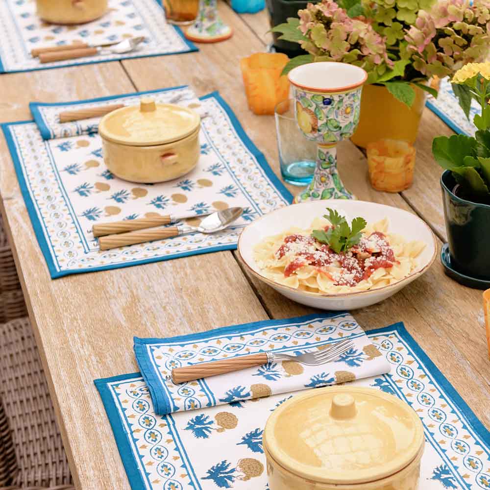 Gaya Teal & Marigold Placemat | Set of 4 - Image 5