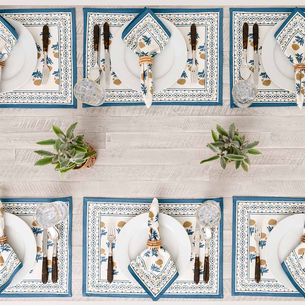 Gaya Teal & Marigold Placemat | Set of 4 - Image 6