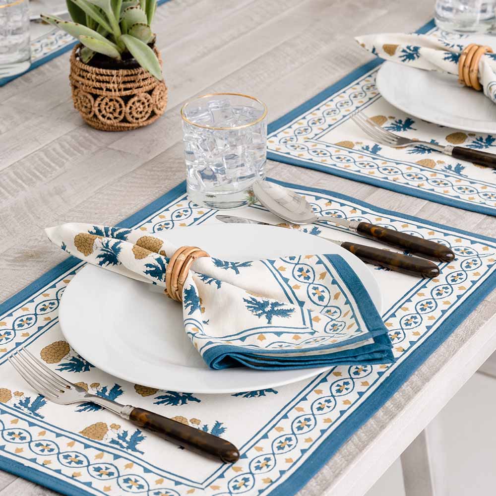 Gaya Teal & Marigold Placemat | Set of 4 - Image 7